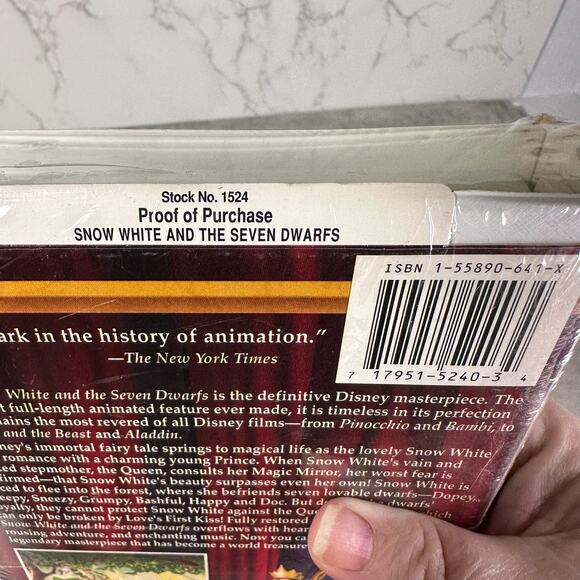 Vintage, Walt Disney's Snow White and the Seven Dwarves VHS, NEW Home Video - Picture 5 of 6